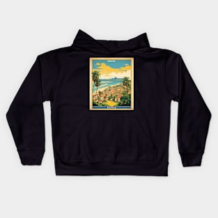 Salvador Bahia Brazil Vintage Tourism Travel Poster Kids Hoodie